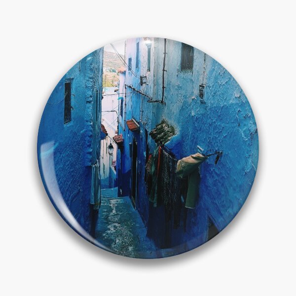 Item preview, Blue Moroccan Street, Chefchaouen designed and sold by Wanderlora.