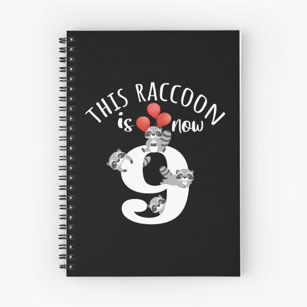 Item preview, This Raccoon Is Now 9 Years Old 9th Birthday Racoon Party print designed and sold by Grabitees.