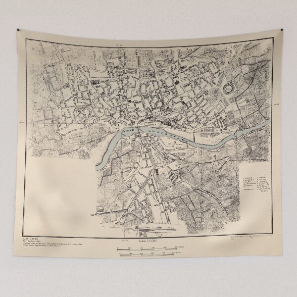 Item preview, Vintage Murcia Spain Map (1943) designed and sold by BravuraMedia.