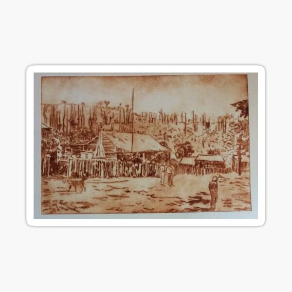 Town of yesterday - Simsville Sticker