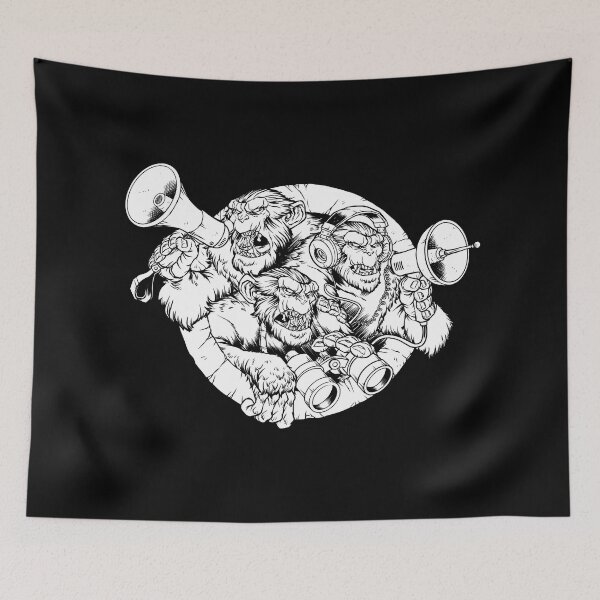 Item preview, Three wise monkeys (white) designed and sold by GS-artworks.