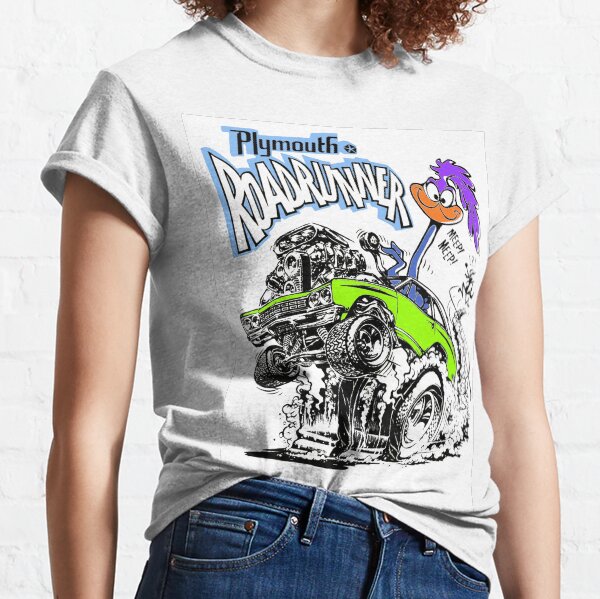 Odd Rods Plymouth Roadrunner - Lime Green Classic T-Shirt