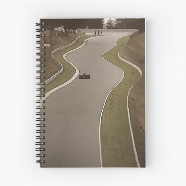 Item preview, Retro Ferrari F1 at Nordschleife Poster – Classic Green Hell Racing Art designed and sold by Road To Track.