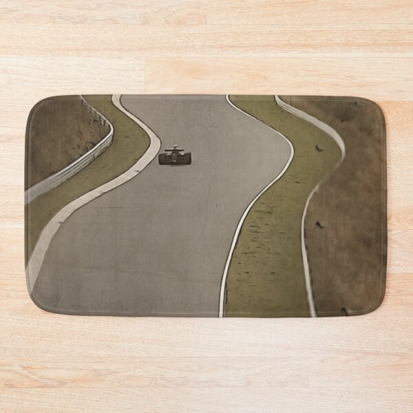 Item preview, Retro Ferrari F1 at Nordschleife Poster – Classic Green Hell Racing Art designed and sold by Road To Track.