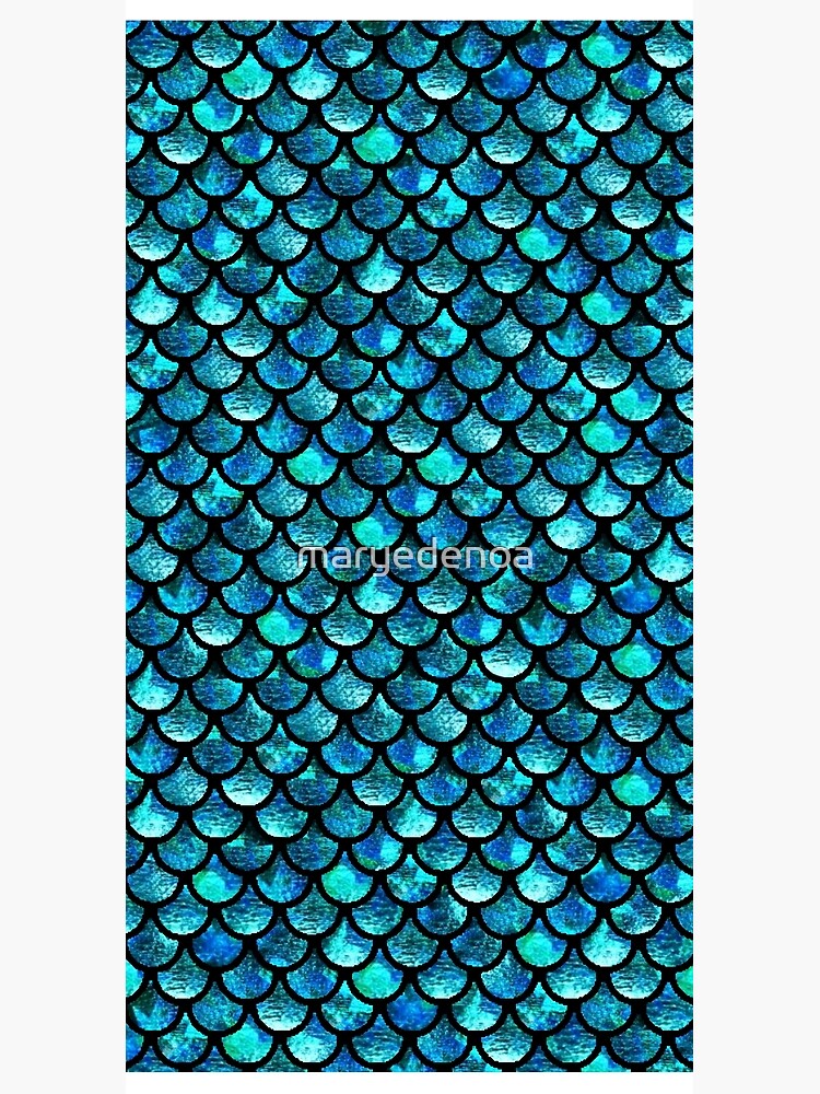 Mermaid Scales - Turquoise Blue by maryedenoa