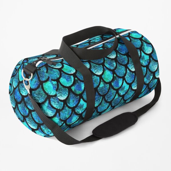 Mermaid Scales - Turquoise Blue Duffle Bag