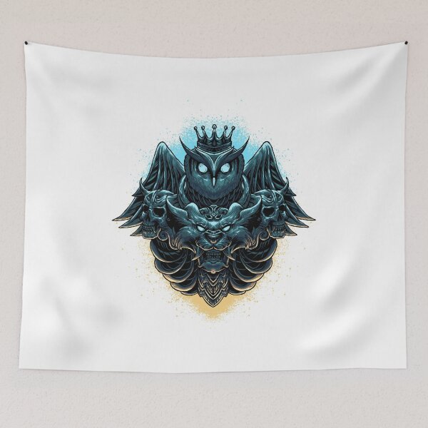 Item preview, Owl and Lion Head Illustration designed and sold by JTS STORE.