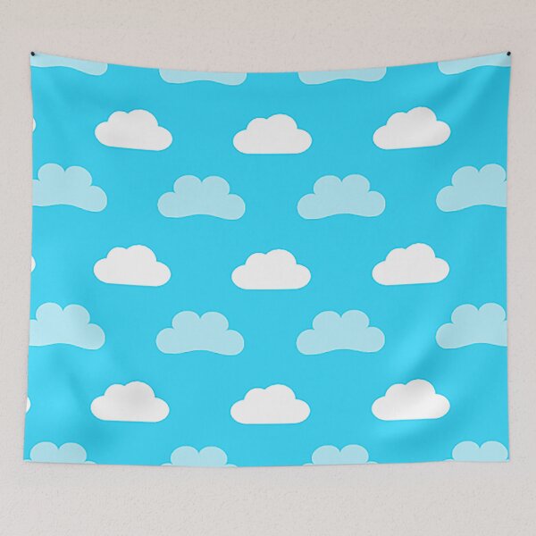 Item preview, Cute cartoon white and sky blue clouds in the sky designed and sold by Anmol Nayak.