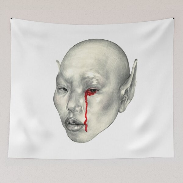 Item preview, Alien Girl. Contemporary  portrait art.  designed and sold by MashaPrilutzki.