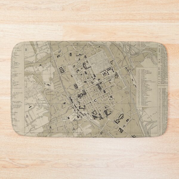 Item preview, Vintage Map of Nancy France (1894) designed and sold by BravuraMedia.