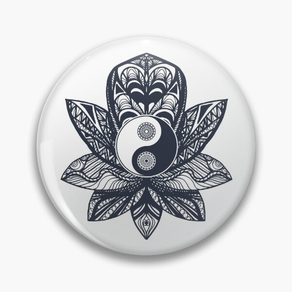 Item preview, Vintage Yin Yang On Lotus designed and sold by JTS STORE.