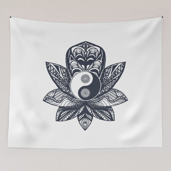 Item preview, Vintage Yin Yang On Lotus designed and sold by JTS STORE.