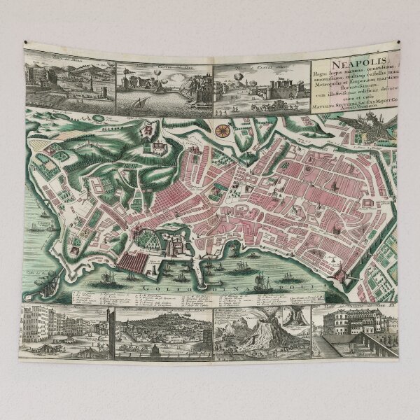 Item preview, Vintage Map of Naples Italy (1730) designed and sold by BravuraMedia.