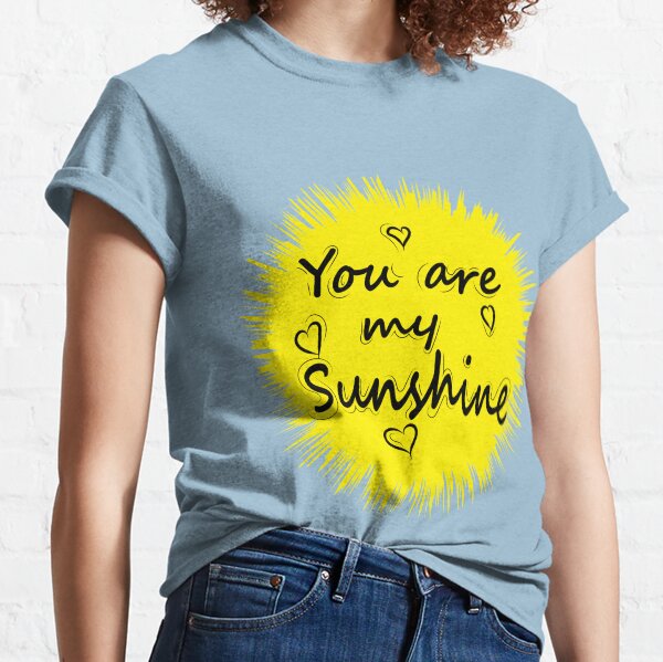 Damen Kurzarm Girlie T-Shirt Sun is shining Sonnenschein Sonne Sonnenstrahlen