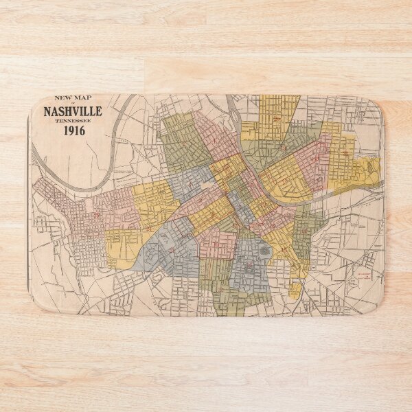 Item preview, Vintage Map of Nashville TN (1916) designed and sold by BravuraMedia.