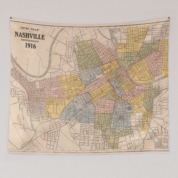 Item preview, Vintage Map of Nashville TN (1916) designed and sold by BravuraMedia.