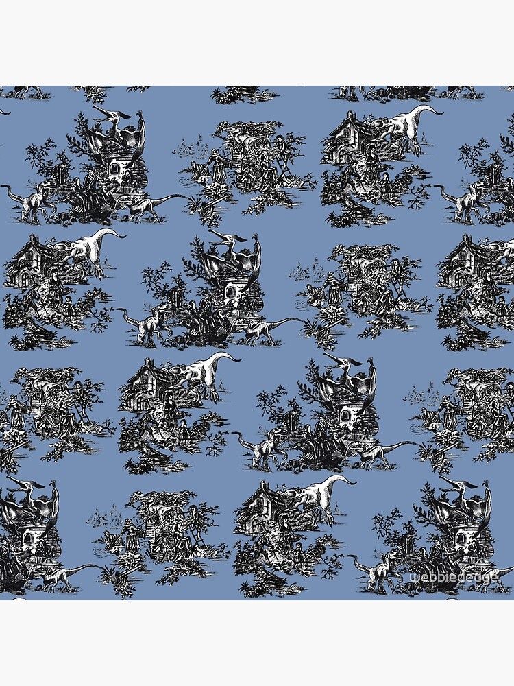 Jurassic Toile Blue by webbiededge