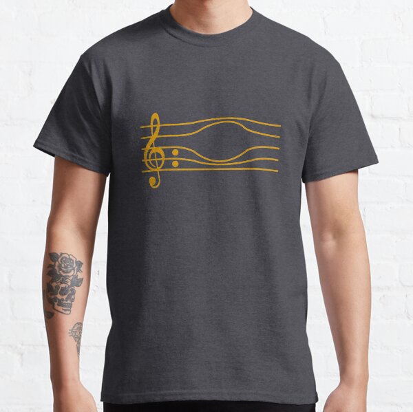 PENTAGRAMA MUSICAL FORZADO Camiseta clásica