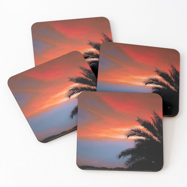 Item preview, Beautiful sunset with palm tree designed and sold by Abhitha Mohan.