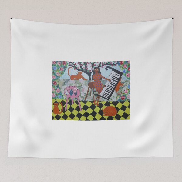 Item preview, The African Pianist and her Orange Cats designed and sold by Casimirasart.