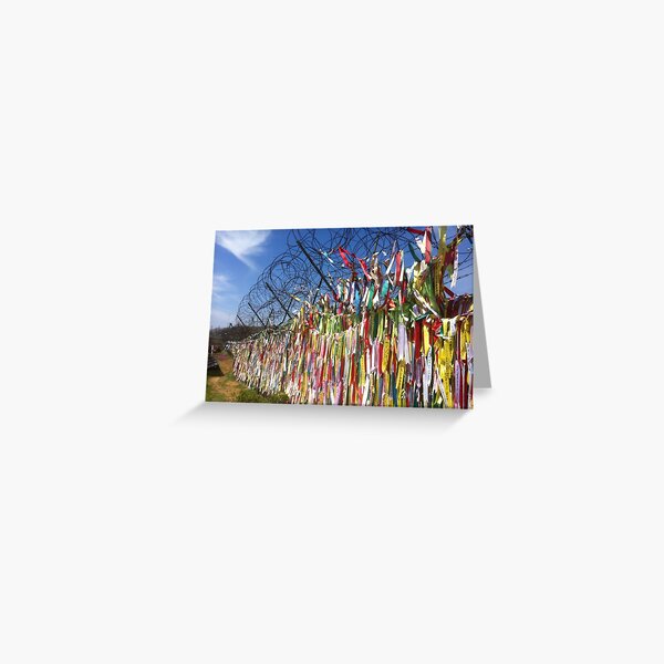 The fence between North and South Korea Greeting Card