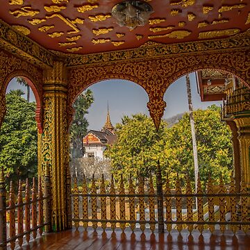 Artwork thumbnail, Laos. Luang Prabang. View from Temple at Royal Palace. by vadim19