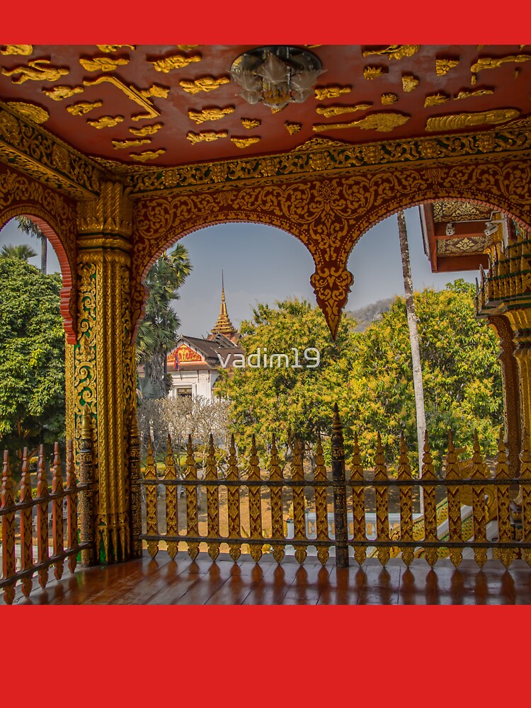 Thumbnail 7 of 7, Classic T-Shirt, Laos. Luang Prabang. View from Temple at Royal Palace. designed and sold by vadim19.