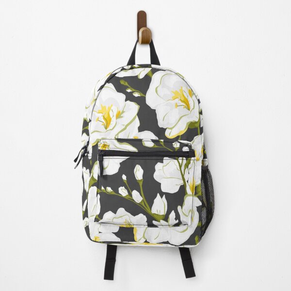 Item preview, White freesia on a dark background designed and sold by lents.