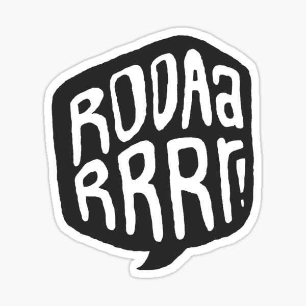 Roar! Speech-bubble in Black Sticker