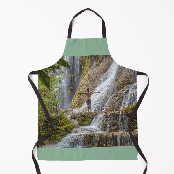 Item preview, Laos. Kuang Si Waterfalls. Unification of Nature and a Man. designed and sold by vadim19.