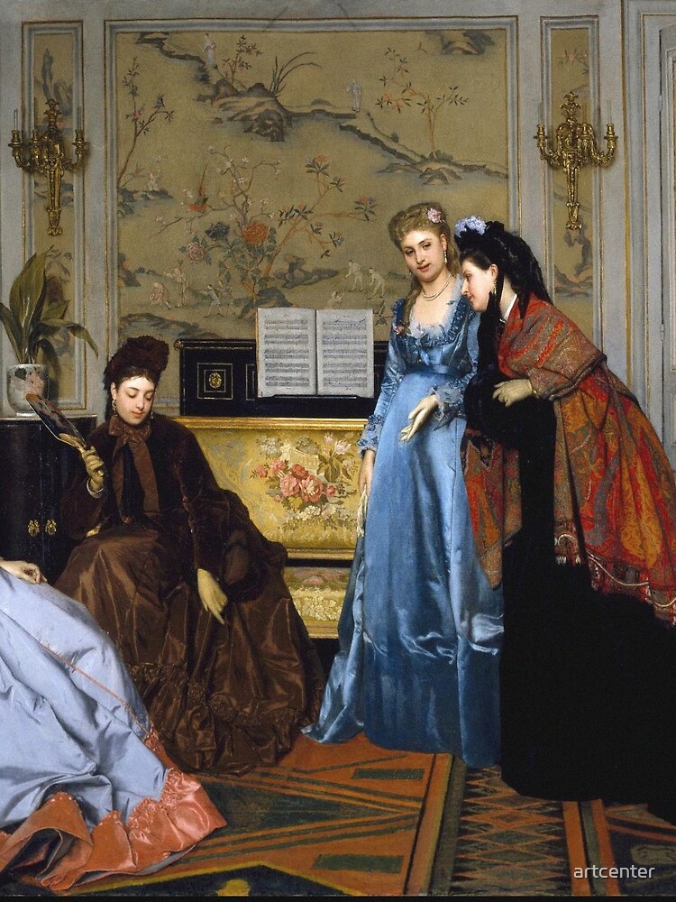 Alfred Stevens - Elegant Figures In A Salon 1840 by artcenter