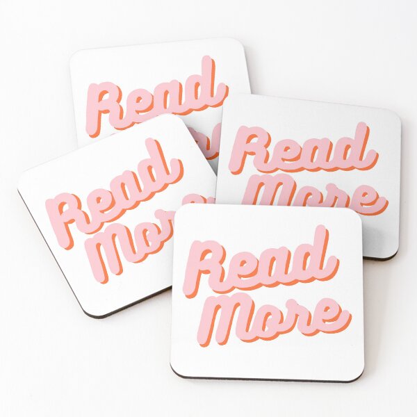 Item preview, Retro Read More Quote in Pink & Orange designed and sold by WildeandCo.