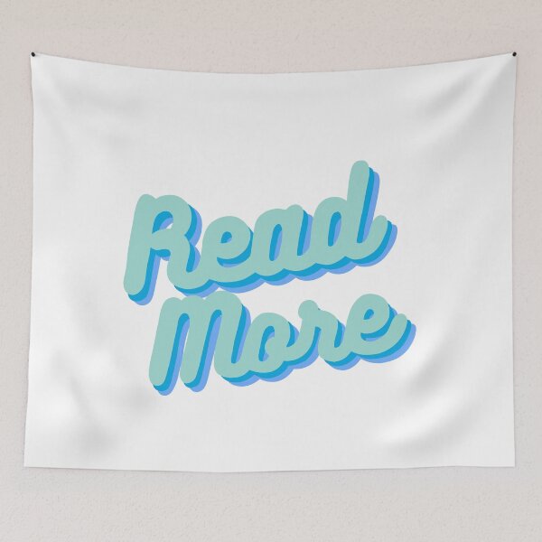 Item preview, Retro Read More Quote in Teal  designed and sold by WildeandCo.