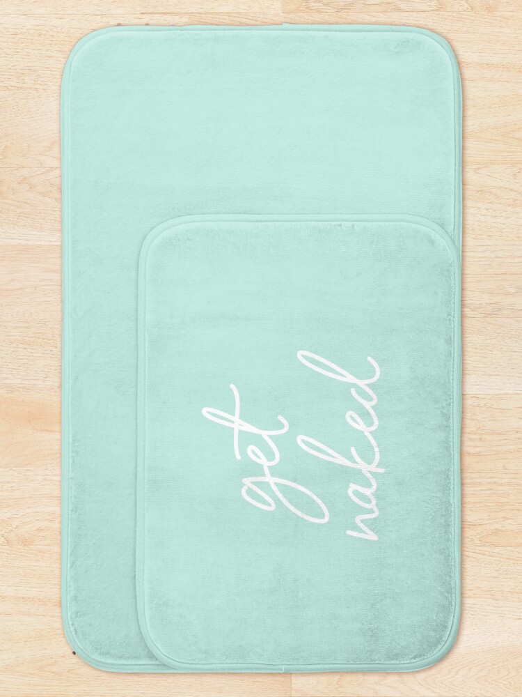 "Zieh dich aus" Badematte von corbrand | Redbubble