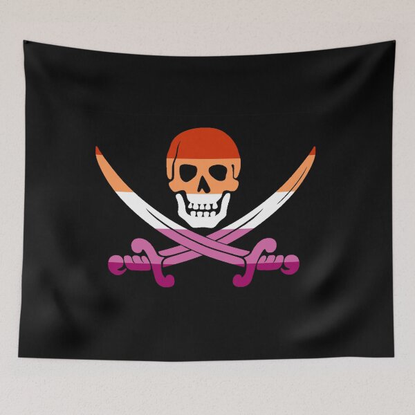 Item preview, Lesbian Pride Pirate Flag Jolly Roger  designed and sold by CCRev.