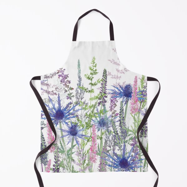 Flower Meadow - Sea Holly, Veronica Flowers & Grasses Apron