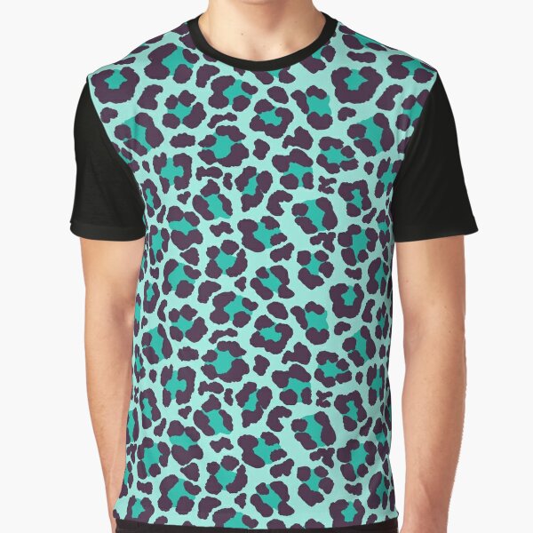 blue leopard print t shirt