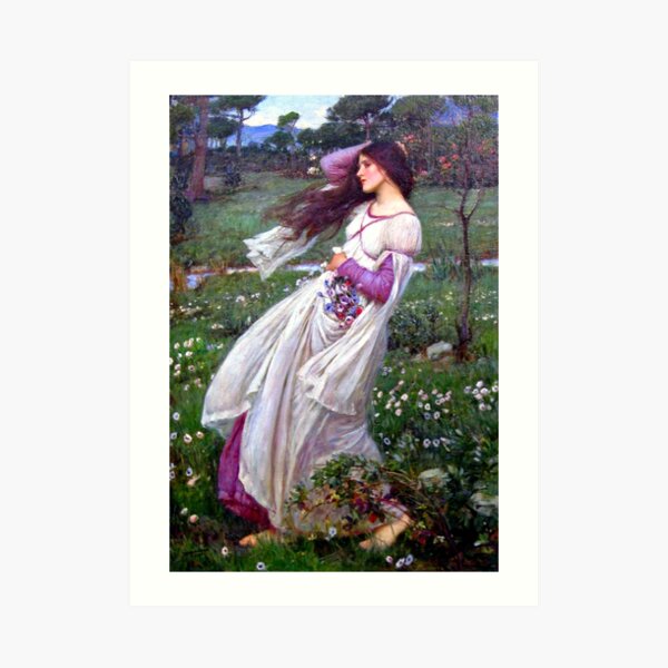 Windflowers - John William Waterhouse Art Print