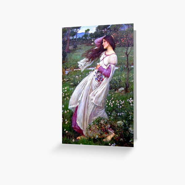 Windblumen - John William Waterhouse Grußkarte