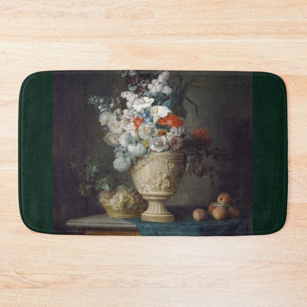 Item preview, Anne Vallayer - Coster - Bouquet Of Flowers In A Terracotta Vase, With Peaches And Grapes designed and sold by artcenter.
