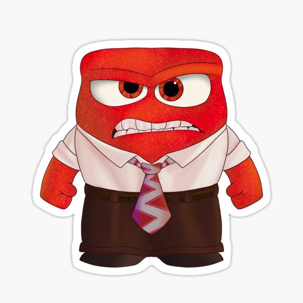 Anger From Inside Out Sticker For Sale By Vickster829 Redbubble