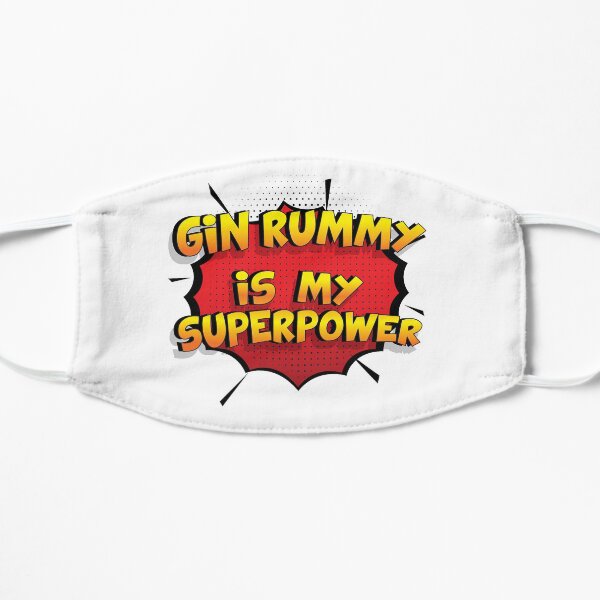 Gin Rummy ist mein Superpower Lustiges Gin Rummy Designgeschenk Flache Maske