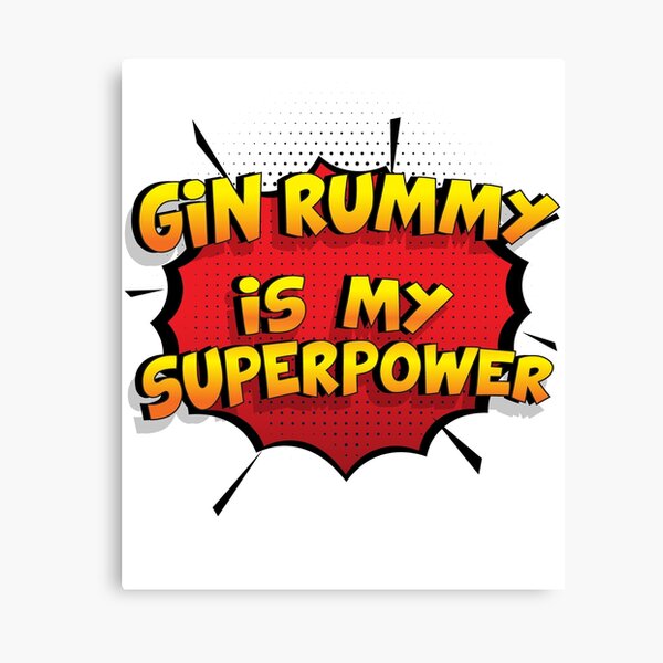 Gin Rummy ist mein Superpower Lustiges Gin Rummy Designgeschenk Leinwanddruck