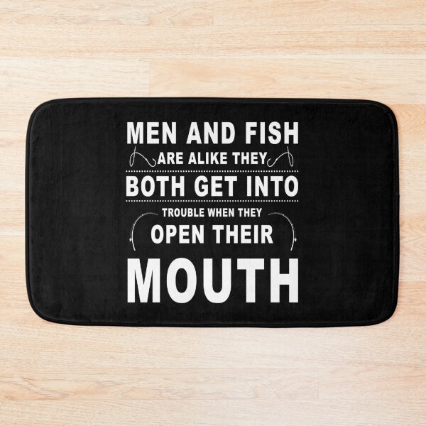 Item preview, Men and fish are alike. They both get into trouble when they open their mouths designed and sold by Space Art.
