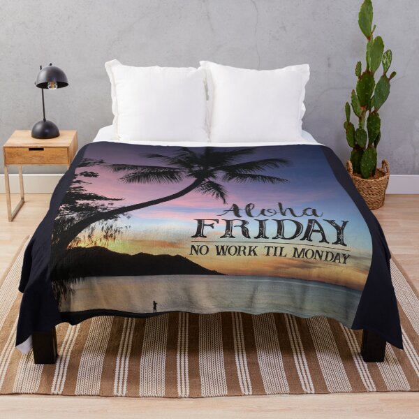 Item preview, Aloha Friday Beach Sunset Happy Friday Feeling Quote designed and sold by HotHibiscus.