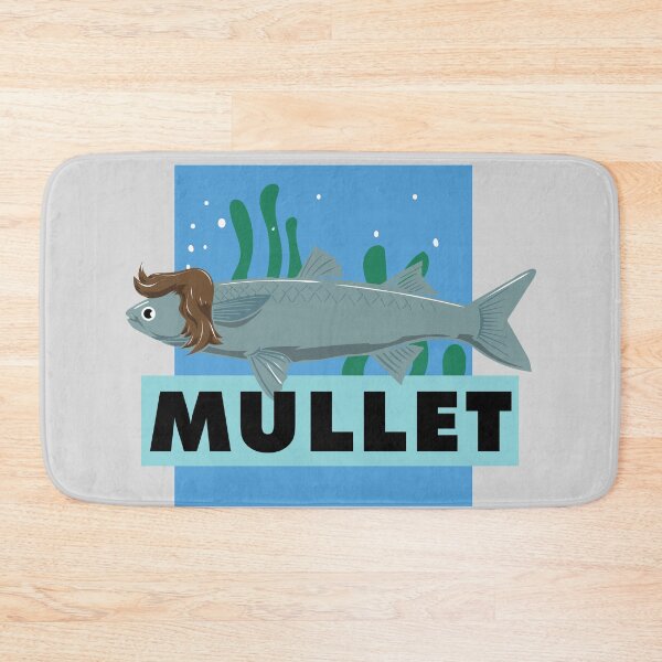Item preview, Funny Retro Mullet Fish With 1980s Mullet Haircut designed and sold by GriffsGraphix.