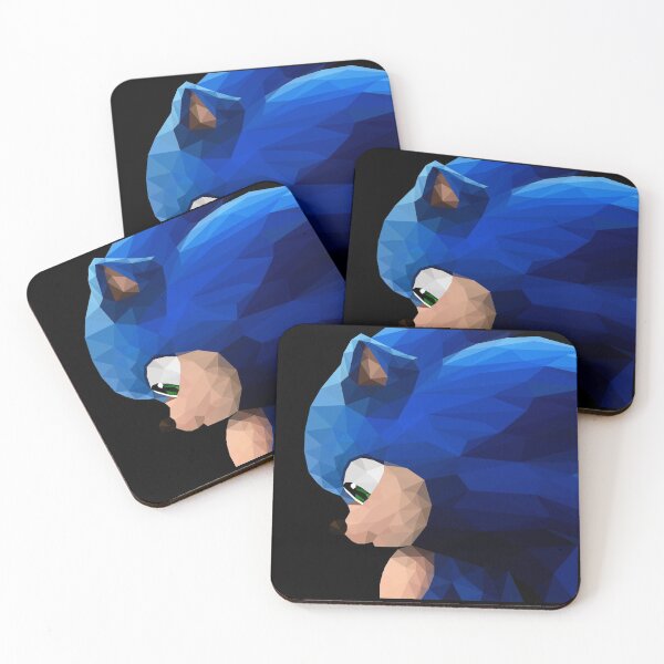 Item preview, Low Poly Blue Hedgehog – Geometric Speedster Character Art designed and sold by OrangePoly.
