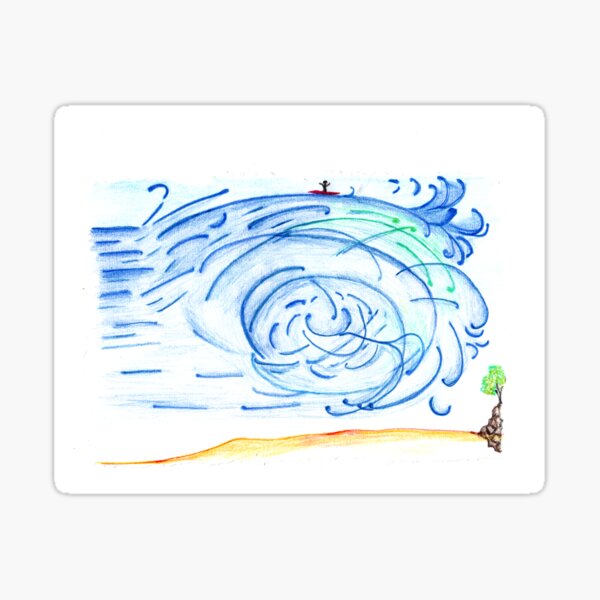Riding the Wave Sticker