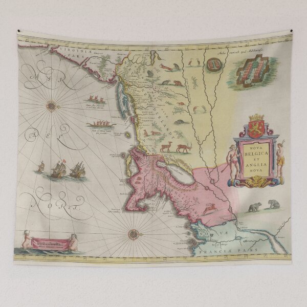 Item preview, Vintage Map of New England (1665) designed and sold by BravuraMedia.
