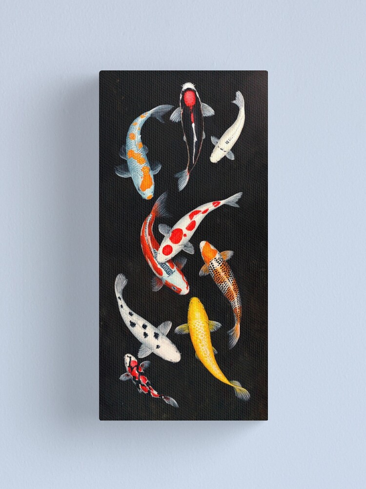 Canvas Print, Koi Lucky Mix designed and sold by Koiartsandus